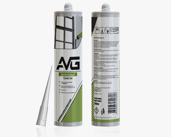 AVG Ակրիլային հերմետիկ սպիտակ 280մլ, 470 գր (24 հատ)  - ի նկար
